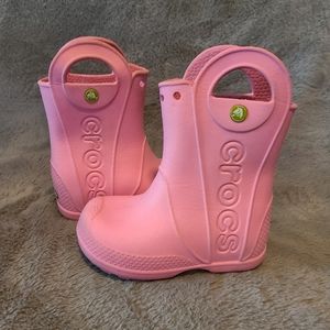 Crocs Pink Rain boots Toddler Girl Size 8 | Handle It Boots
